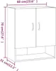 vidaXL Nástěnná skříňka bílá 60x31x70 cm Dřevěný materiál Náhled obrázku produktu 8
