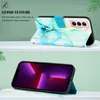 Galaxy S21 FE Hülle, Marmor Motiv Kunstleder Tasche Wallet Produktbild-Vorschau 3