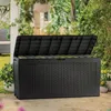 Gartenbox 270L Auflagenbox in Rattan-Optik, graphit, Produktbild-Vorschau 3