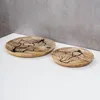 2er Set Teller Holz Ø22-30cm Mango Natur Braun Muster Produktbild-Vorschau 2
