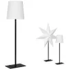 A floor lamp and two star lamps are displayed against a white background. Podgląd zdjęcia produktu