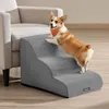 Feandrea Hundetreppe, 3 Stufen, Waffelcord, Haustiertreppe, Produktbild-Vorschau 1