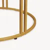 Table basse 'Aulum' 50 x 70 cm marbre, blanc / or Voir les images du produit 10