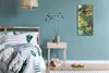Küche Wohnzimmer Wand Leinwand Uhr 30x60 Ölgemälde Wald Produktbild-Vorschau 4