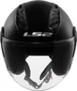 A black LS2 jet helmet with a clear visor. Voir les images du produit