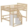 okwish Hochbett 140x200cm mit Rausfallschutz, Etagenbett Produktbild-Vorschau 10
