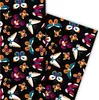 Schmetterlings Geschenkpapier im Retro Look, schwarz - Produktbild-Vorschau 1