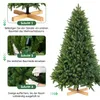 Künstlicher Weihnachtsbaum mit LED Lichterkette und Holzfuß Produktbild-Vorschau 11