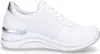 A white women's sneaker with silver accents is shown against a white background. Náhled obrázku produktu