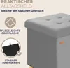 CASARIA® Hocker mit Stauraum Samt Faltbar inkl. Füßen Produktbild-Vorschau 7