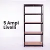 IvoQ Scaffale Nero - Scaffale portaoggetti in metallo - Anteprima dell’immagine prodotto 5