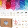 RUBY korálky na náramky sada DIY šperky pastelové 3mm Náhľad obrázku produktu 3