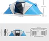 Outsunny Campingzelt Familienzelt mit 2 Schlafkabinen 4-6 Produktbild-Vorschau 3
