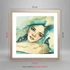 Gerahmtes Poster - Rahmen in heller Eiche - Aquarell Frau Produktbild-Vorschau 5
