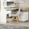 Bureau d'angle « Thales » en blanc / chêne Sonoma - 128,8 x Voir les images du produit 6
