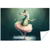 MuchoWow® Poster Krokodil - Krone - Gold - Ballett - Produktbild-Vorschau 1