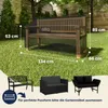 Kingsleeve® Tuinbankbeschermer, 134x66xH63/89 cm, Productafbeelding-voorbeeld 2