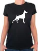 Huuraa Damen T-Shirt Dobermann Silhouette M Black Bio Produktbild-Vorschau 1