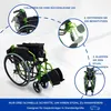 Rollstuhl Faltbar Aluminium Leicht Manuell Mit Bremsen Produktbild-Vorschau 3