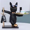 Tierfigur Bulldogge Skulptur Deko Schlüssel Ablage Hund mit Produktbild-Vorschau 1