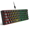A gaming keyboard with RGB lighting and a USB-C cable. Produktbild-Vorschau