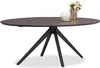 Homestyle4u Esstisch Oval Schwarz Braun Esszimmertisch Produktbild-Vorschau 1