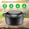 Gusseisen Topf Brot backen - Brotbackform mit Deckel 26CM Produktbild-Vorschau 14