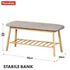 Bambus-Sitzbank Montana Praktisches Schuhregal mit Stauraum Produktbild-Vorschau 2