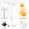LED E27 Bogenlampe Orange höhenverstellbar Marmorfuß Produktbild-Vorschau 3