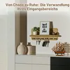 Schlüsselbrett mit Ablage und 6 Haken aus Holz für Flur und Produktbild-Vorschau 5