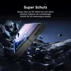 A smartphone screen protector is shown breaking through a rocky surface, emphasizing its durability. Produktbild-Vorschau