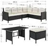 Juskys Polyrattan Lounge Manacor - Sofa, stolik, stołek i Podgląd zdjęcia produktu 9