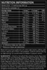 Nutrition information table for a food supplement. Produktbild-Vorschau