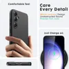 A hand holding a black phone case, with marketing text and graphics. Produktbild-Vorschau