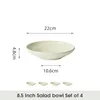 Teller set 4Stück Ø22 cm Keramik Speiseteller Suppenteller Produktbild-Vorschau 2