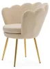 Beiger SHELL GOLD-Sessel mit goldfarbener Polsterung und Produktbild-Vorschau 5