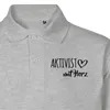 Huuraa Herren Polo Shirt Aktivist mit Herz 3XL Sport Grey Produktbild-Vorschau 2