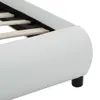 vidaXL Cadre de lit avec LED Blanc Similicuir 100x200 cm Voir les images du produit 7
