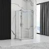 Rea Duschkabine Punto 80X80 Chrome + Duschtasse Savoy Black Produktbild-Vorschau 2