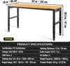 Höhenverstellbare Werkbank 135 x 46 x 72 - 97 cm Produktbild-Vorschau 7