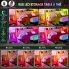 postel 140 x 200 cm s úložným prostorem, LED osvětlením a Náhled obrázku produktu 6