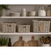 Rattan Pflanzkorb 3er Set – Blumentopf / Übertopf Kubu Grau Produktbild-Vorschau 4