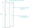 Porte de douche coulissante blanc 120x185cm - extensible - Voir les images du produit 4