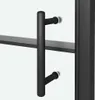 vidaXL Duschtür 81x195 cm Halbmatt Hartglas Schwarz Produktbild-Vorschau 6