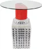 riess-ambiente Bistrotisch LIPSTICK 75cm rot silber runde Produktbild-Vorschau 6