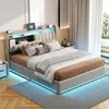 ProximaX Modernes Doppelbett 160x200 cm Grau Samt, Produktbild-Vorschau 3