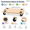 Bituxx Transportroller Rollbrett Rechteck MDF 58 x 28,5 bis Produktbild-Vorschau 6