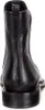 A close-up view of the back of a black leather Chelsea boot. Voir les images du produit