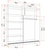 Schwebetürenschrank Kleiderschrank Schrank 203cm Weiß/Weiß Produktbild-Vorschau 7