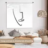 MuchoWow® Wandteppich Wandbehang Gesicht - Schwarz - Weiß - Produktbild-Vorschau 2